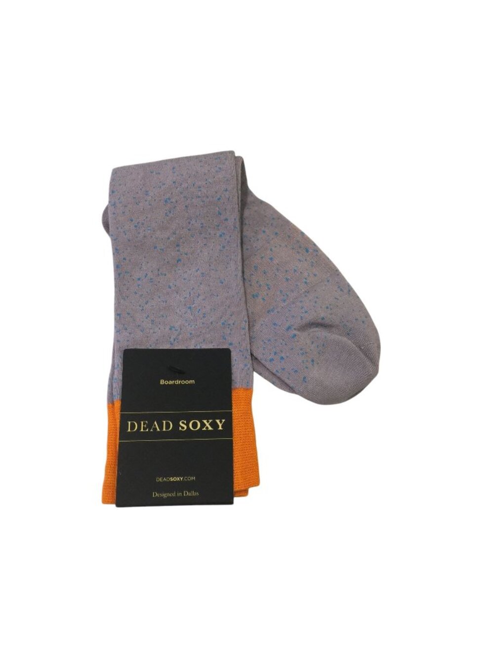 DEAD SOXY Boardroom Men's Crew Socks Size 9-13 Lilac Gray Marled Orange